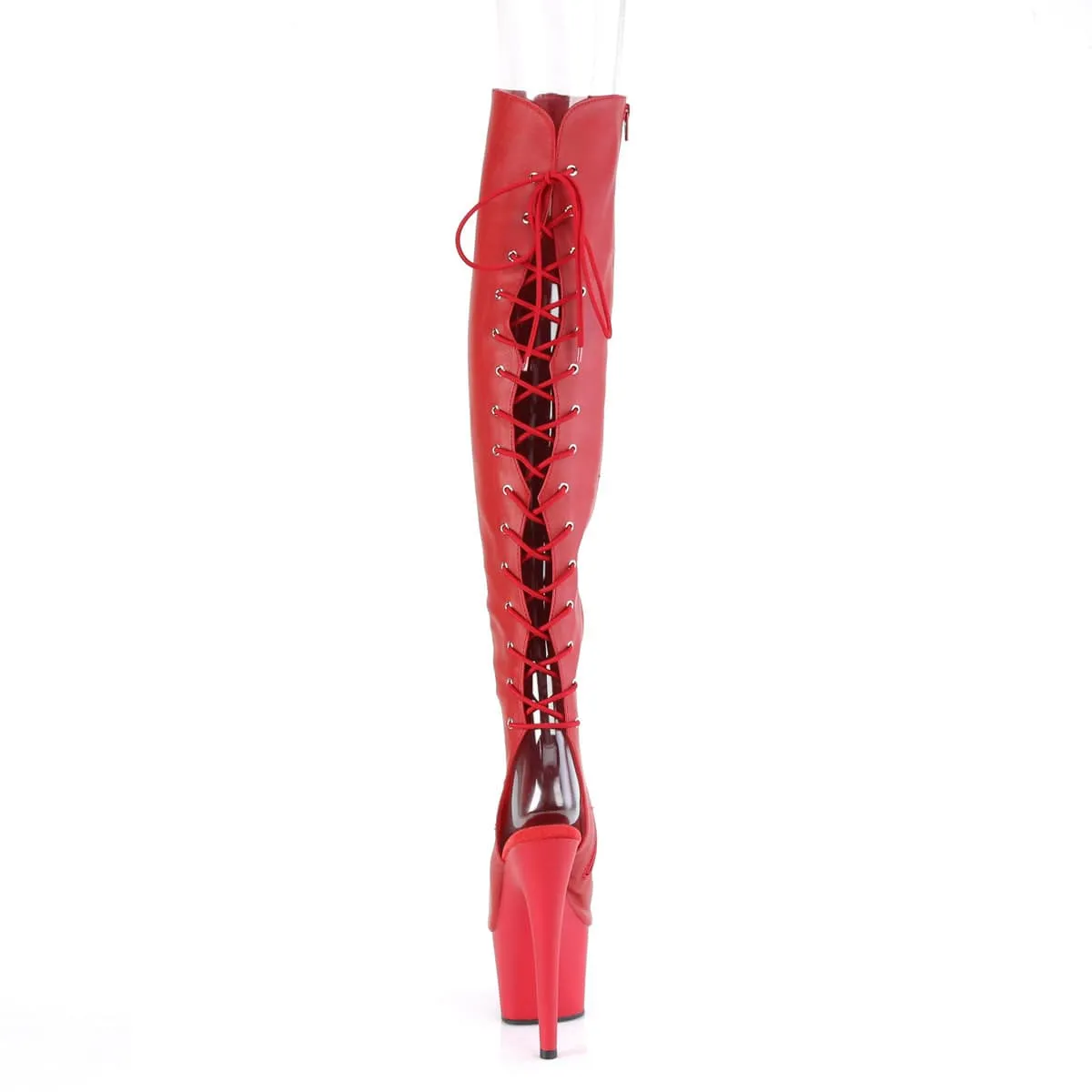 ADORE-3019 Red Faux Leather/Red Matte