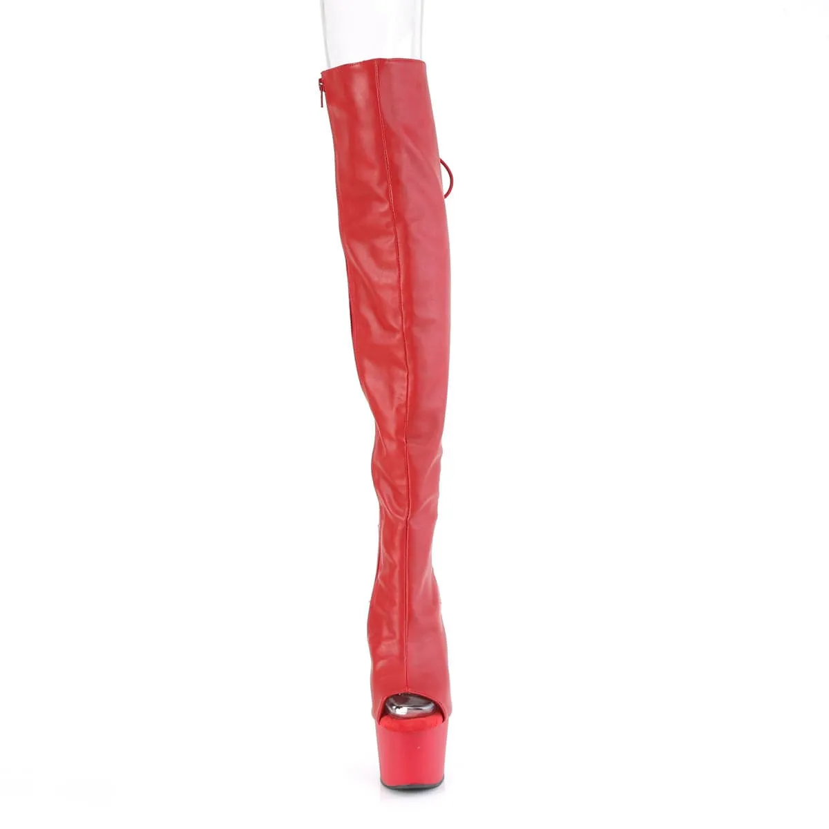 ADORE-3019 Red Faux Leather/Red Matte