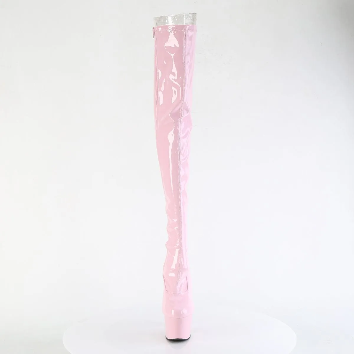 ADORE-3063 Baby Pink Str Thigh Boots