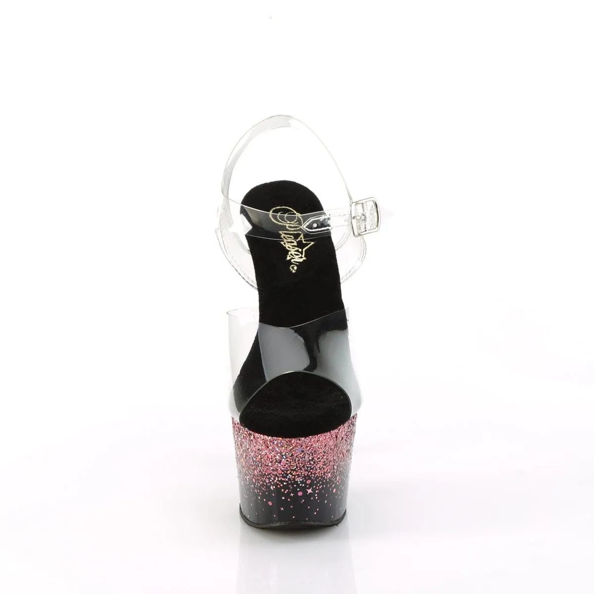 ADORE-708SS Clear/Black-Pink Multi Glitter