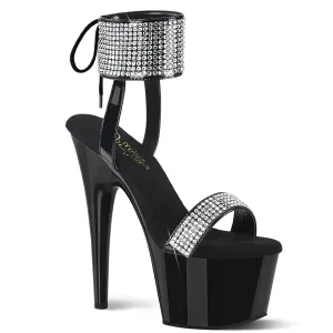 ADORE-770 Black Patent -Rhinestones/Black