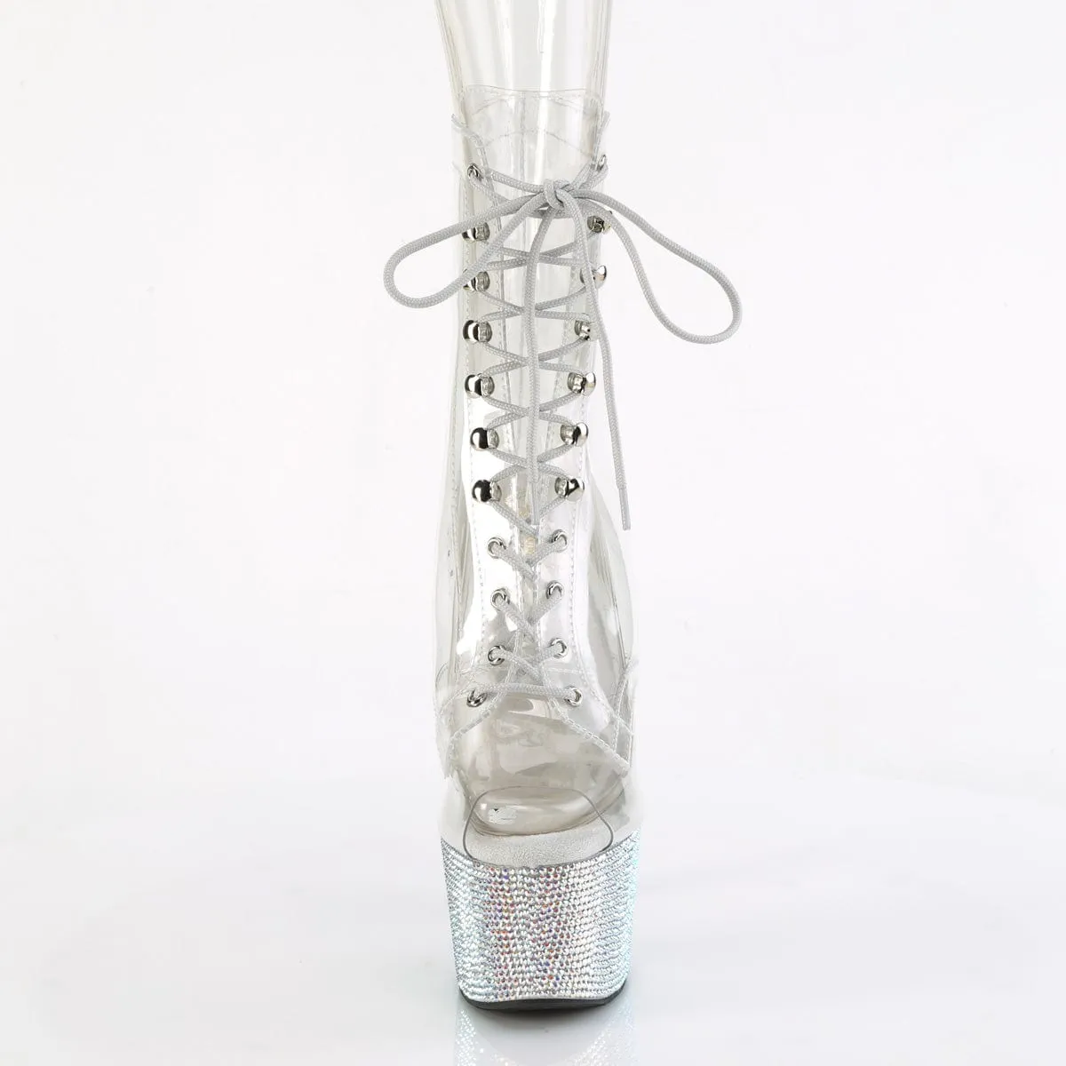 BEJEWELED-1021C-7 Clear-Rhinestones/Silver AB Rhinestones