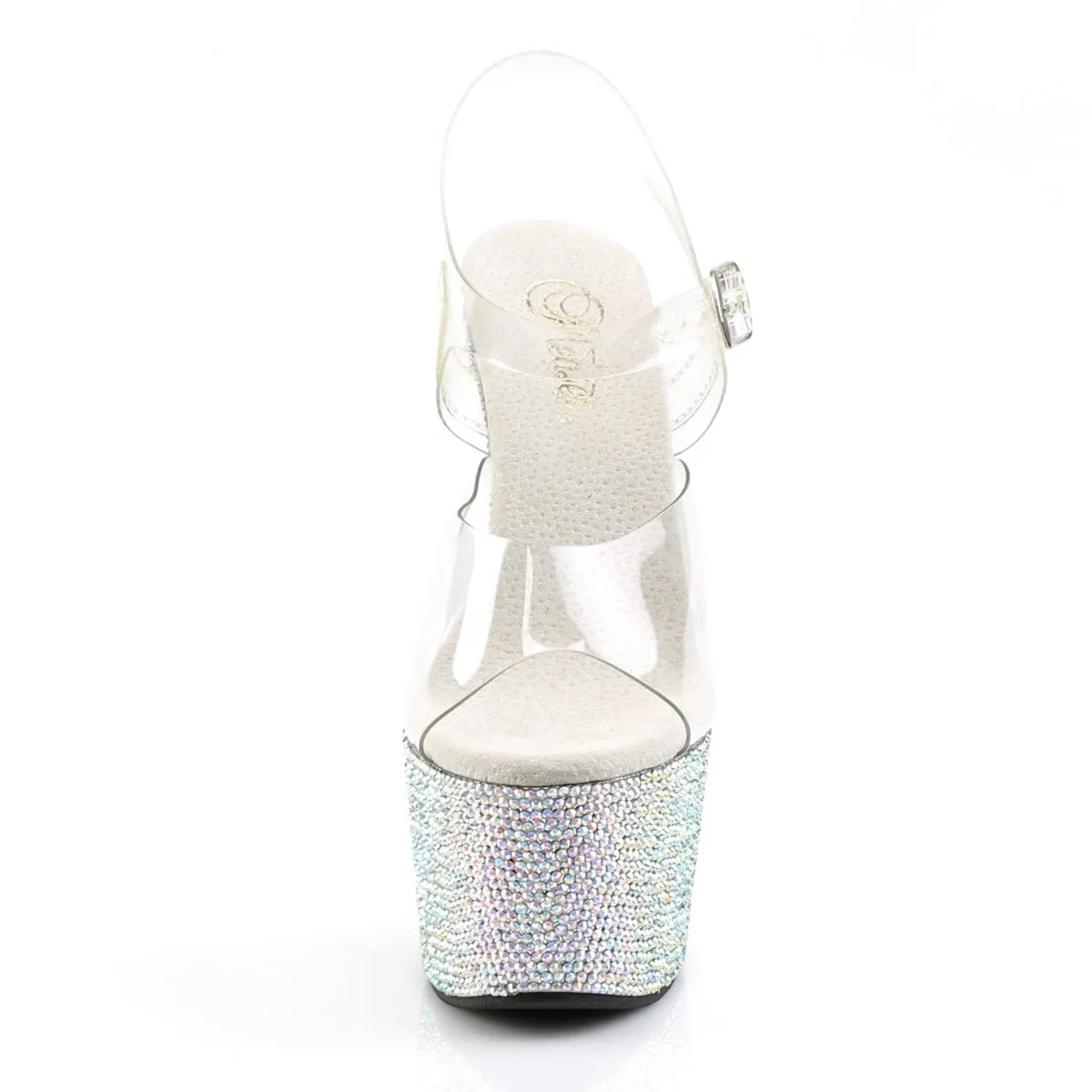 BEJEWELED-708DM Clear/Silver Multi Rhinestones