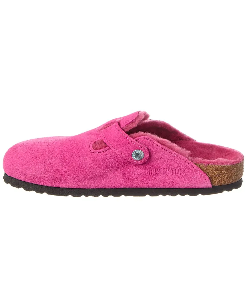 Birkenstock Boston VL Narrow Suede & Shearling Clog