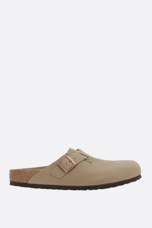 Boston BS nubuck flat mules (Narrow Fit)