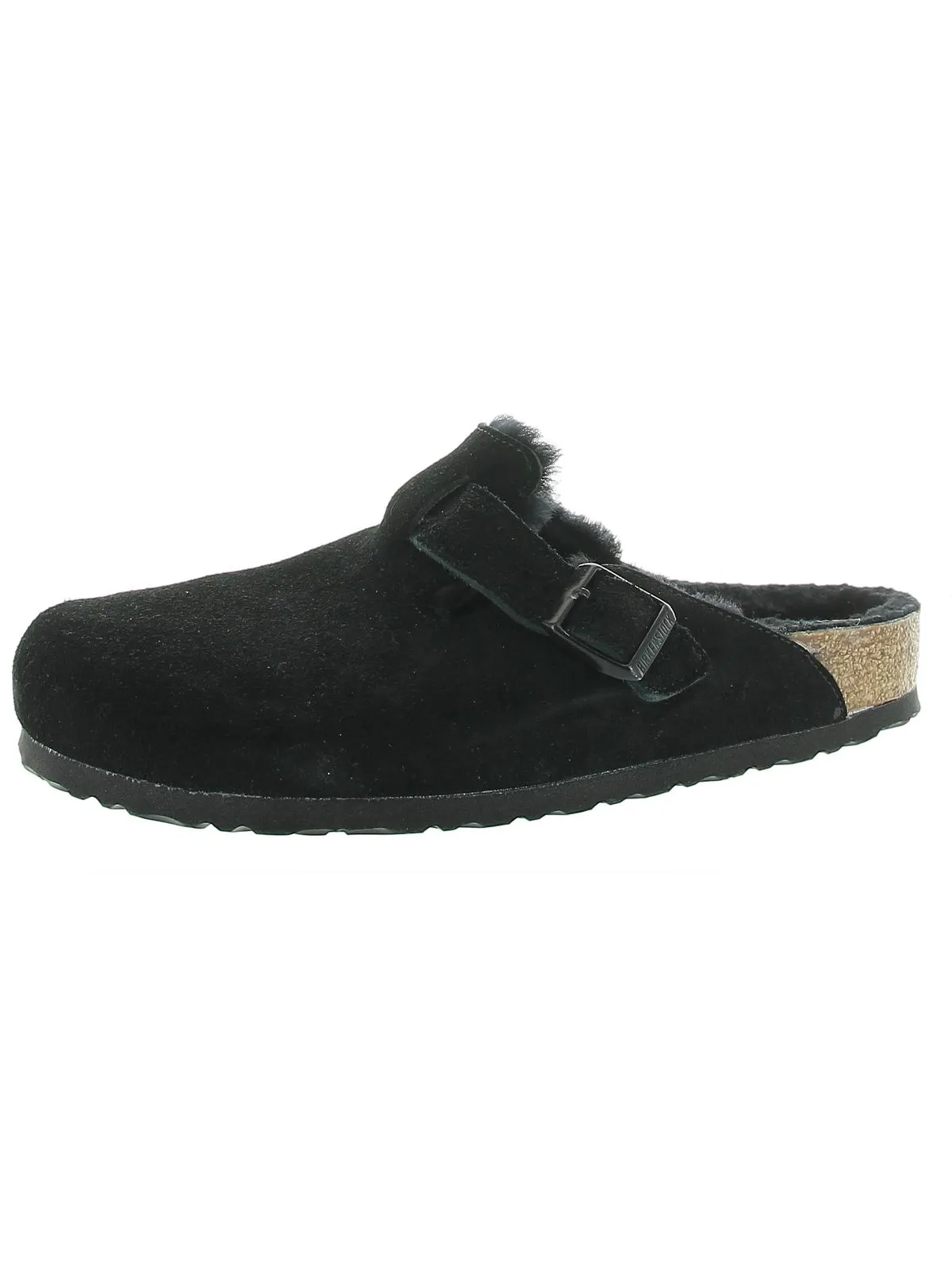 Boston Fur Womens Suede Faux Fur Mules