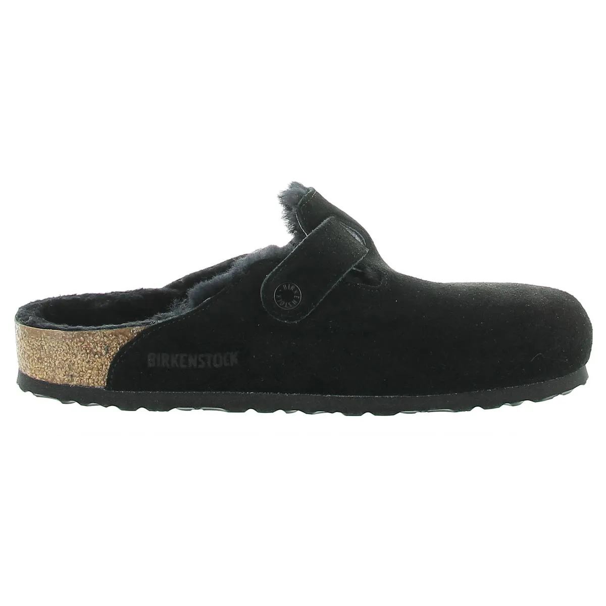 Boston Fur Womens Suede Faux Fur Mules
