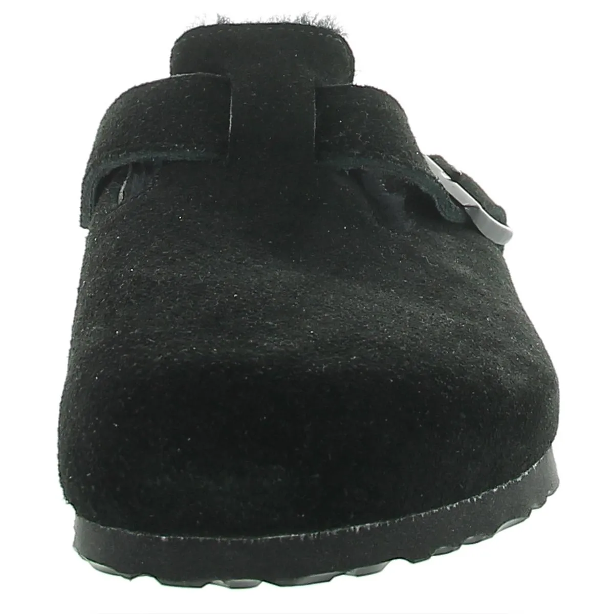 Boston Fur Womens Suede Faux Fur Mules