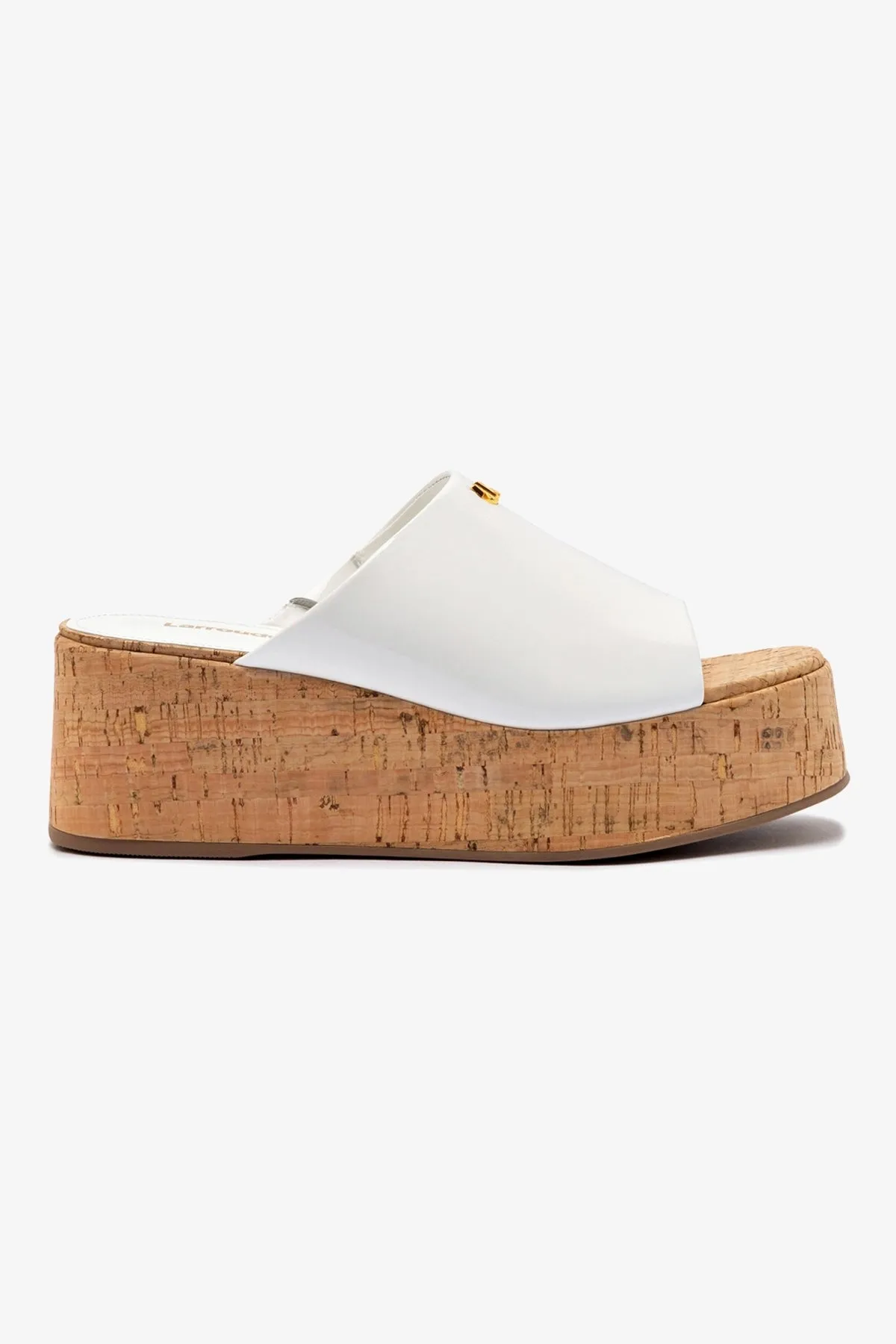 Charli Mule In White Leather