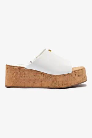 Charli Mule In White Leather