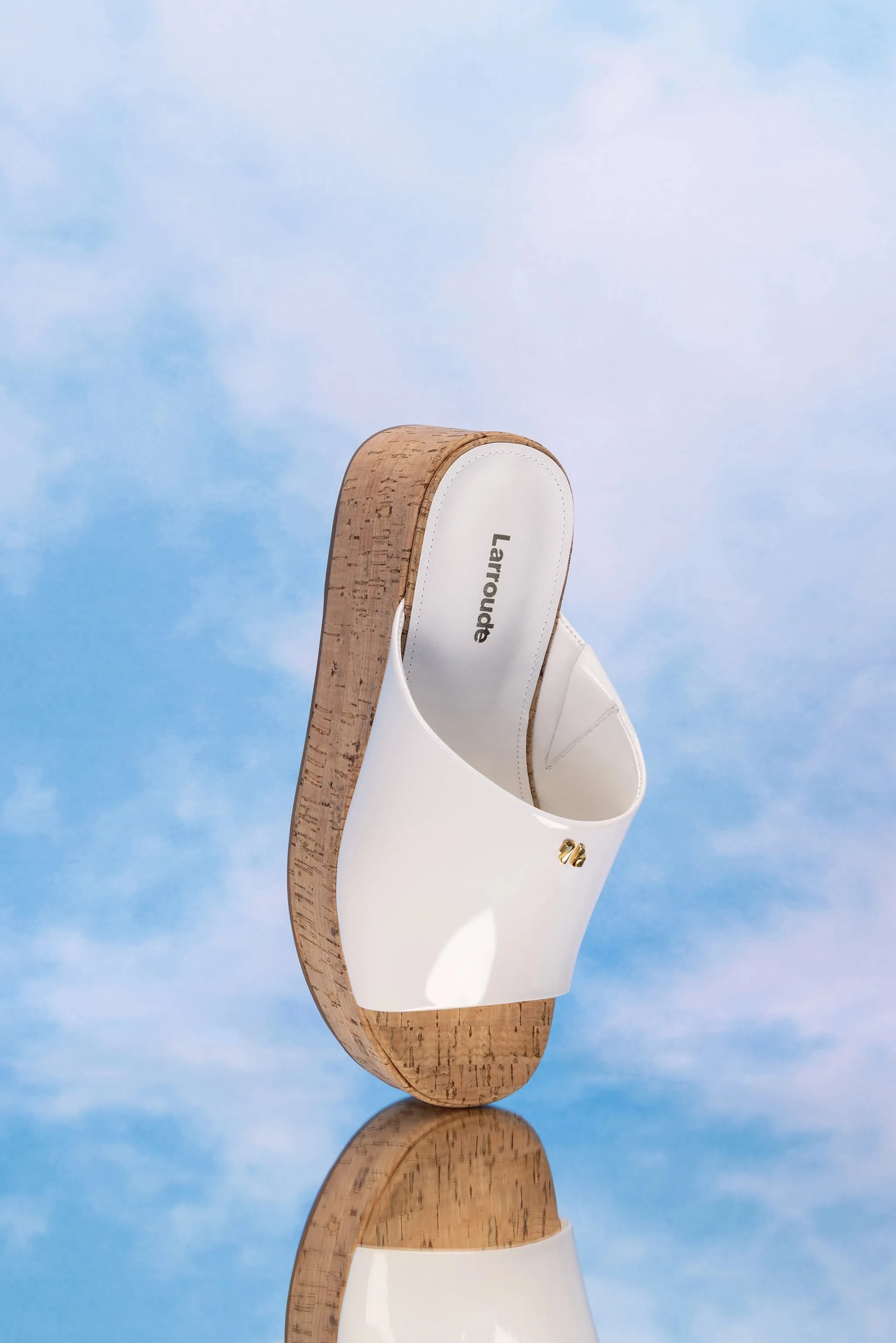 Charli Mule In White Leather