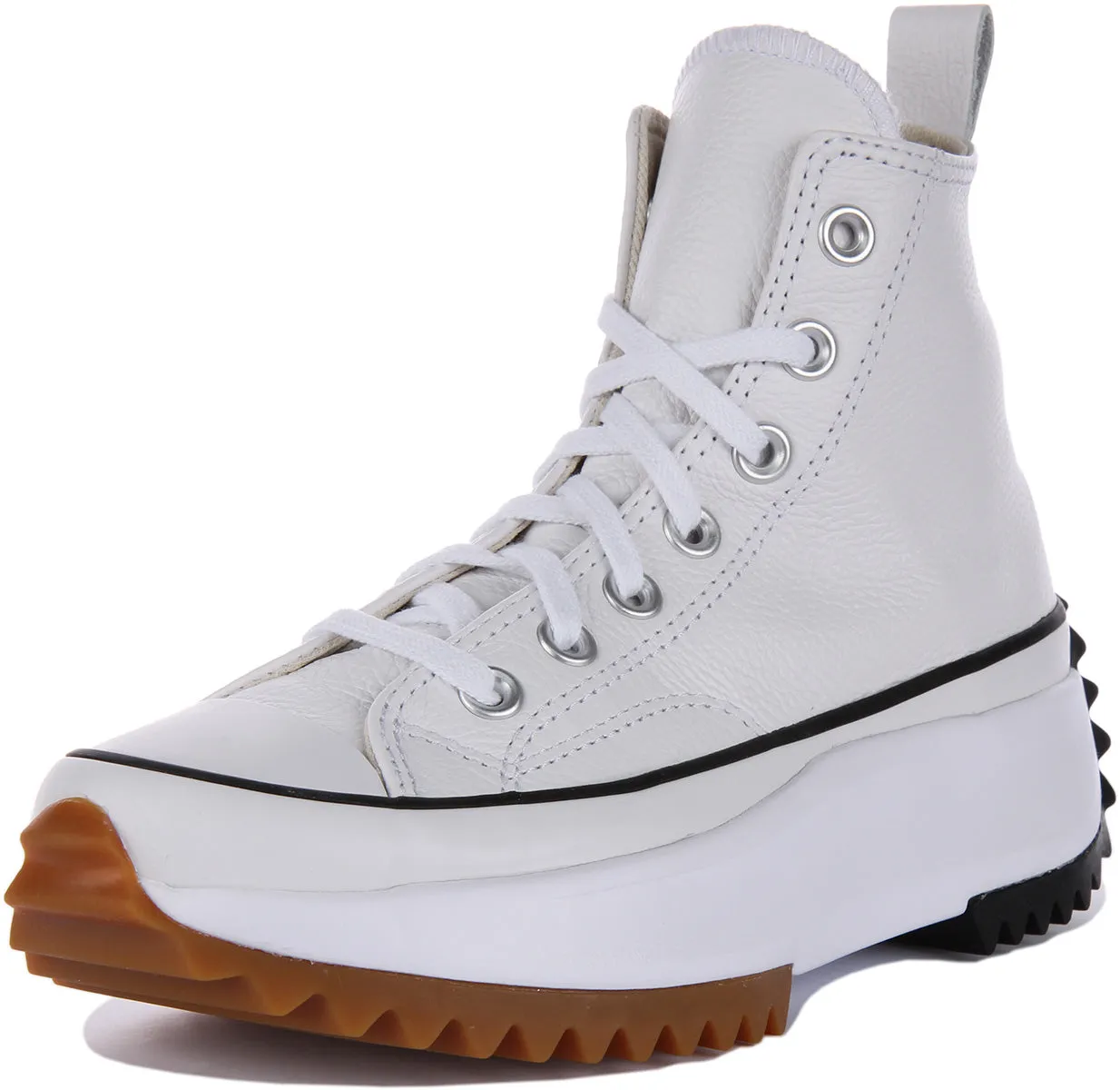 Converse A04293C In White Leather Gum Sole Shoes Converse