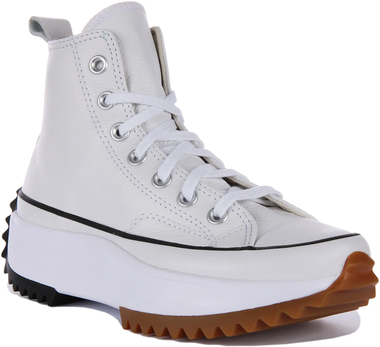 Converse A04293C In White Leather Gum Sole Shoes Converse