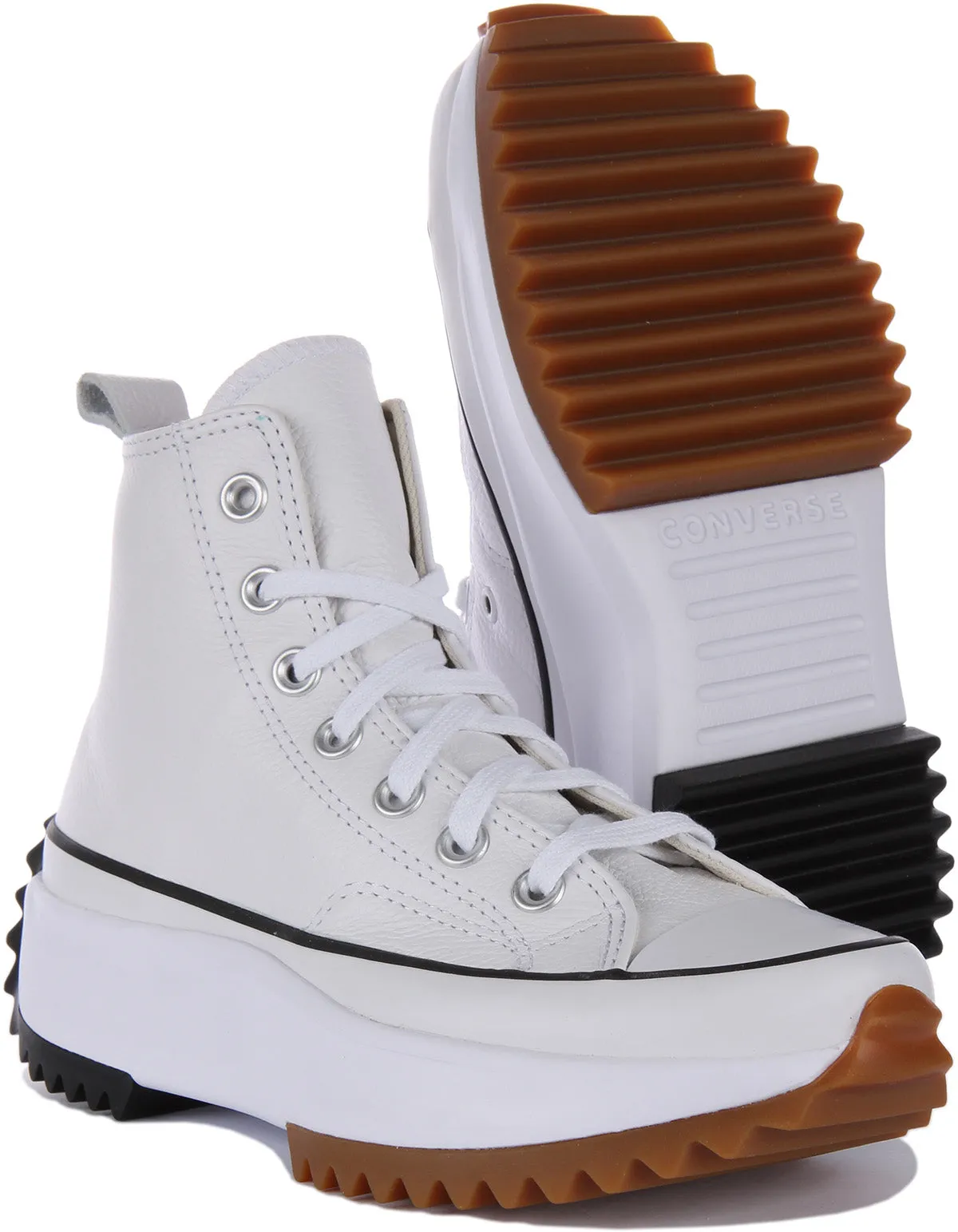 Converse A04293C In White Leather Gum Sole Shoes Converse