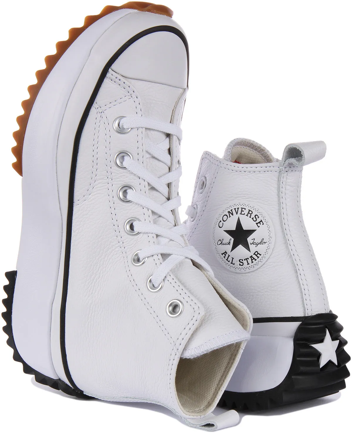 Converse A04293C In White Leather Gum Sole Shoes Converse