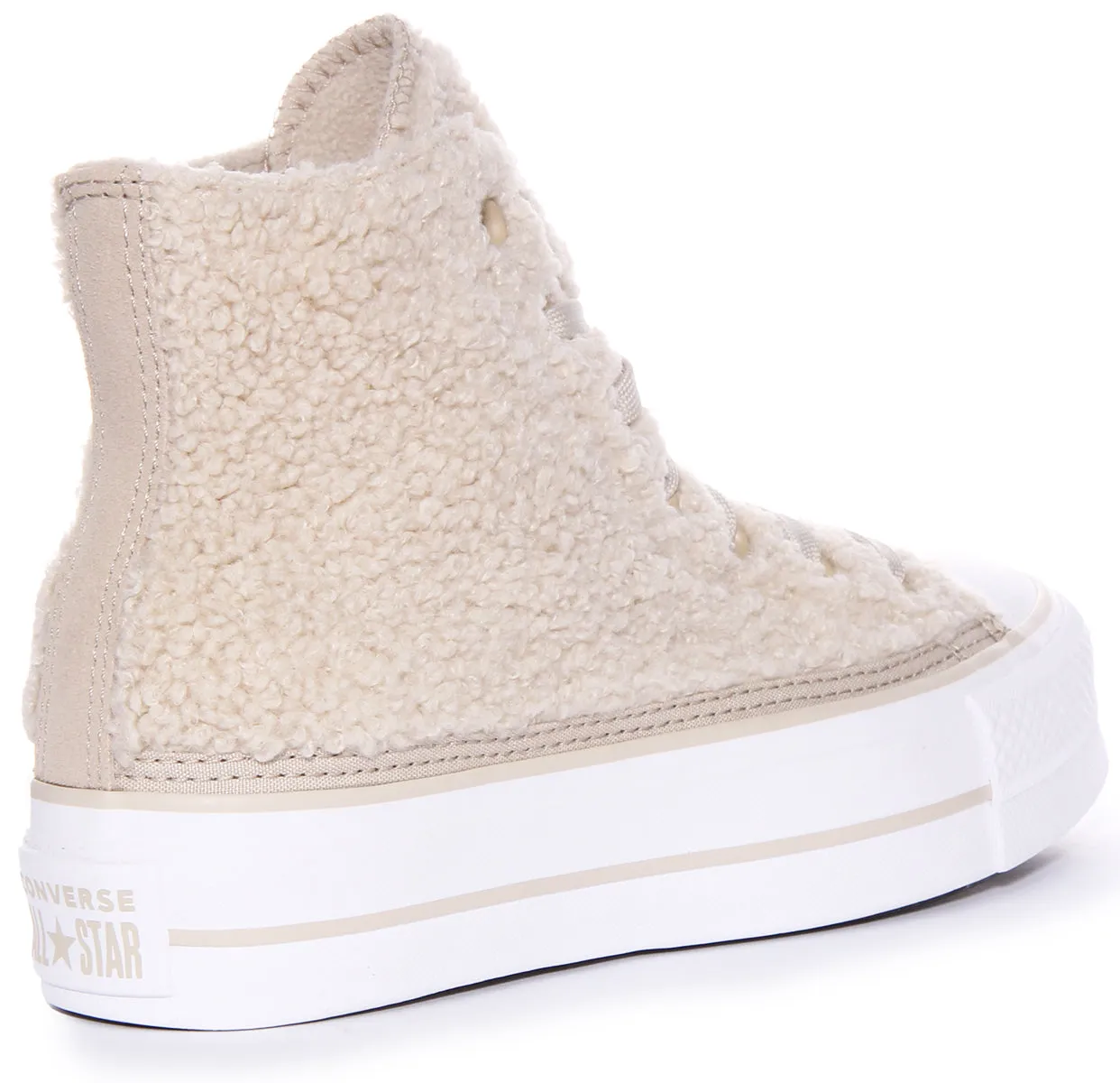Converse A05509C Chuck Taylor Platform Sherpa In Beige For Women Shoes Converse
