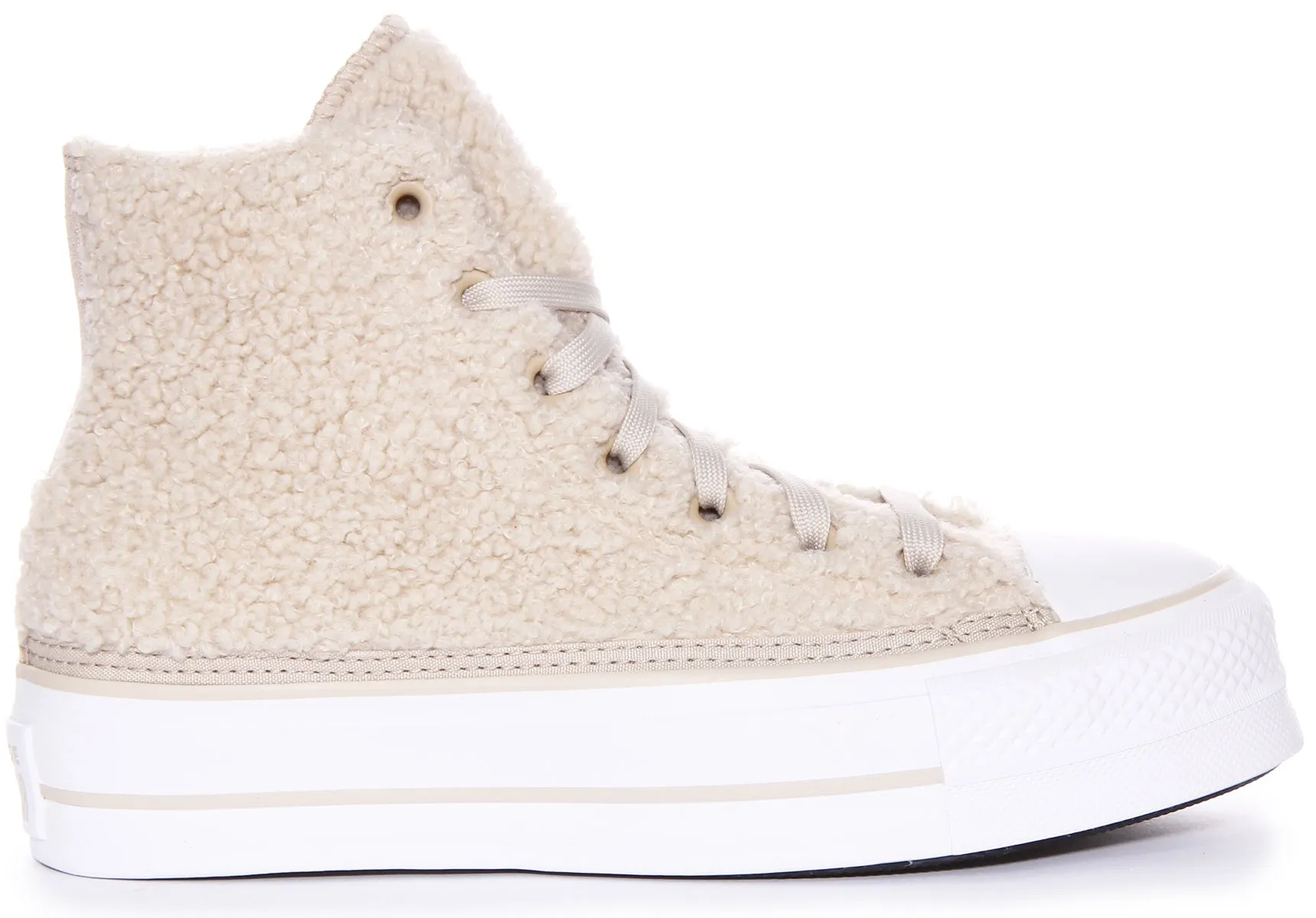 Converse A05509C Chuck Taylor Platform Sherpa In Beige For Women Shoes Converse
