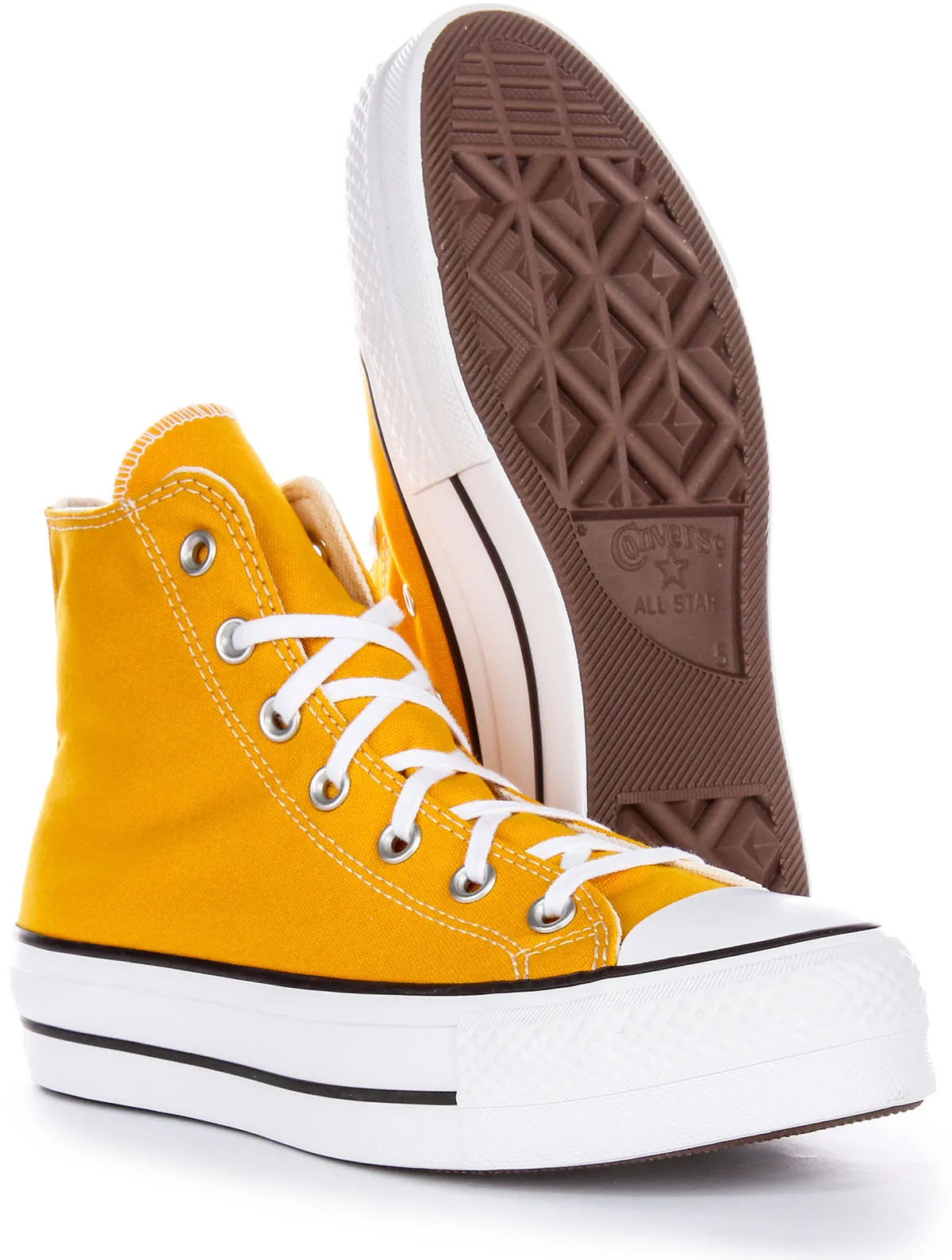 Converse All Star Lift Hi A06506C In Yellow For Women Shoes Converse