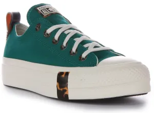 Converse All Star Lift Platform Tortoise A05288C In Teal Shoes Converse