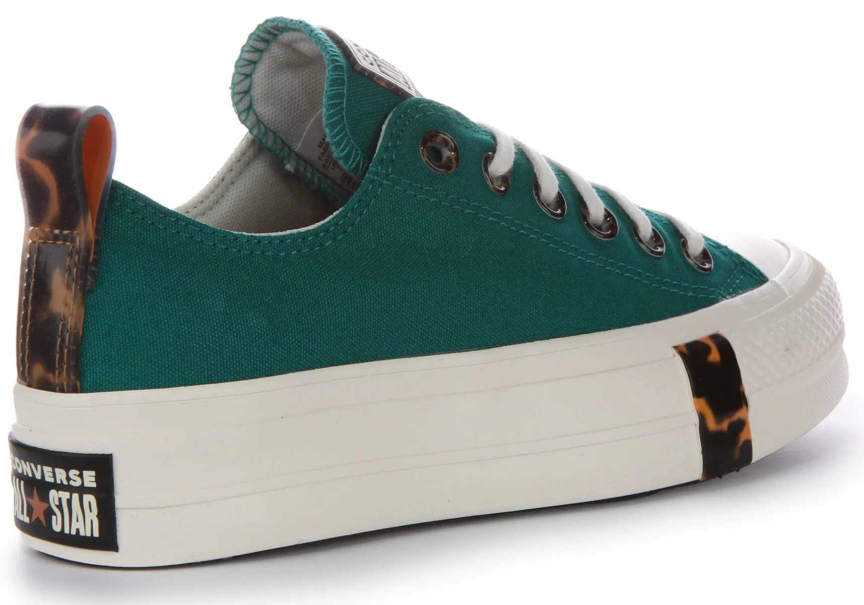 Converse All Star Lift Platform Tortoise A05288C In Teal Shoes Converse