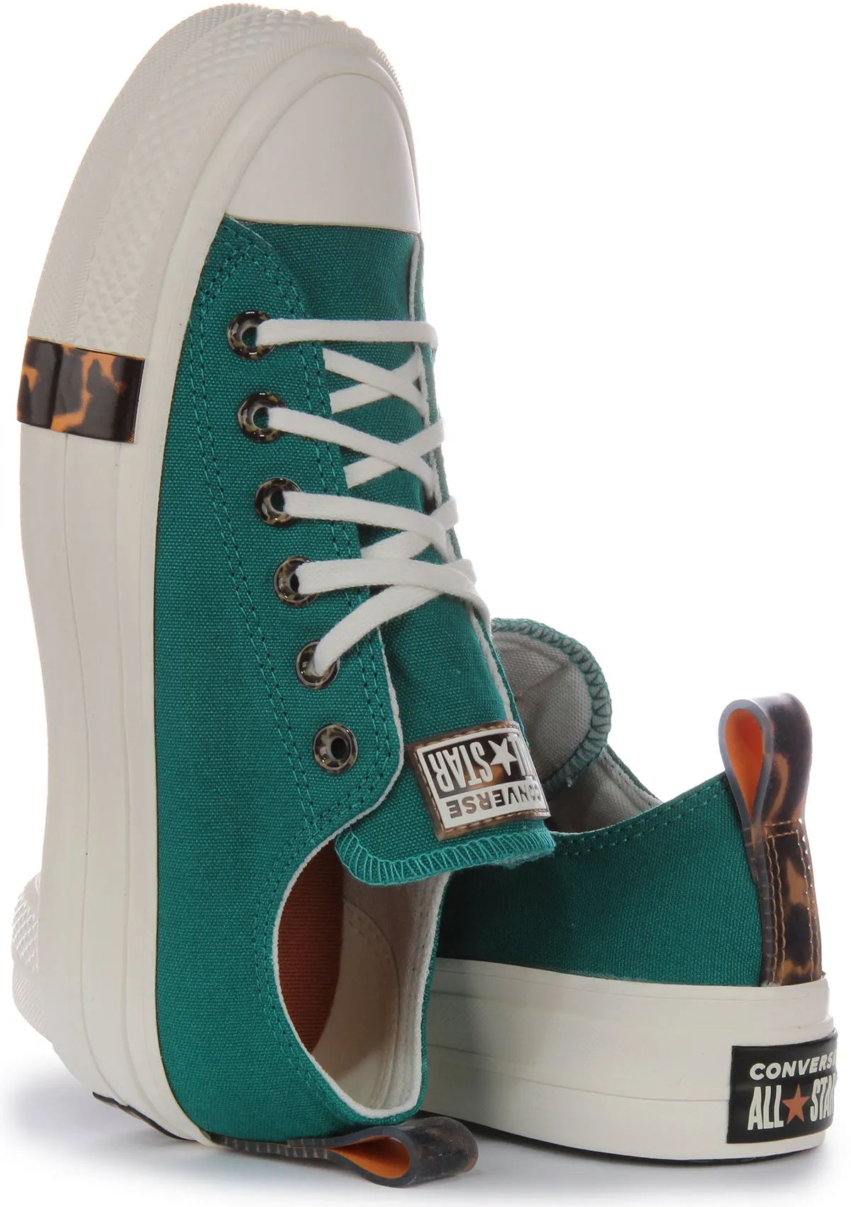 Converse All Star Lift Platform Tortoise A05288C In Teal Shoes Converse