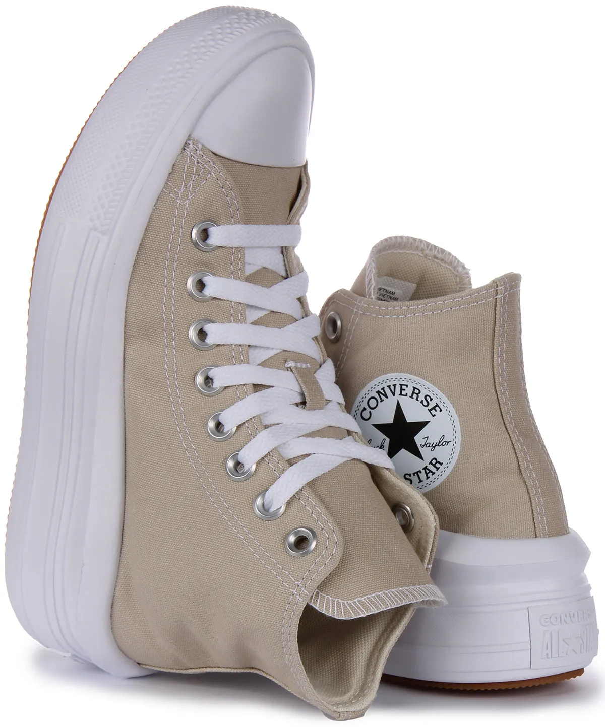 Converse All Star Move A04365C In Stone Platform Shoes Converse