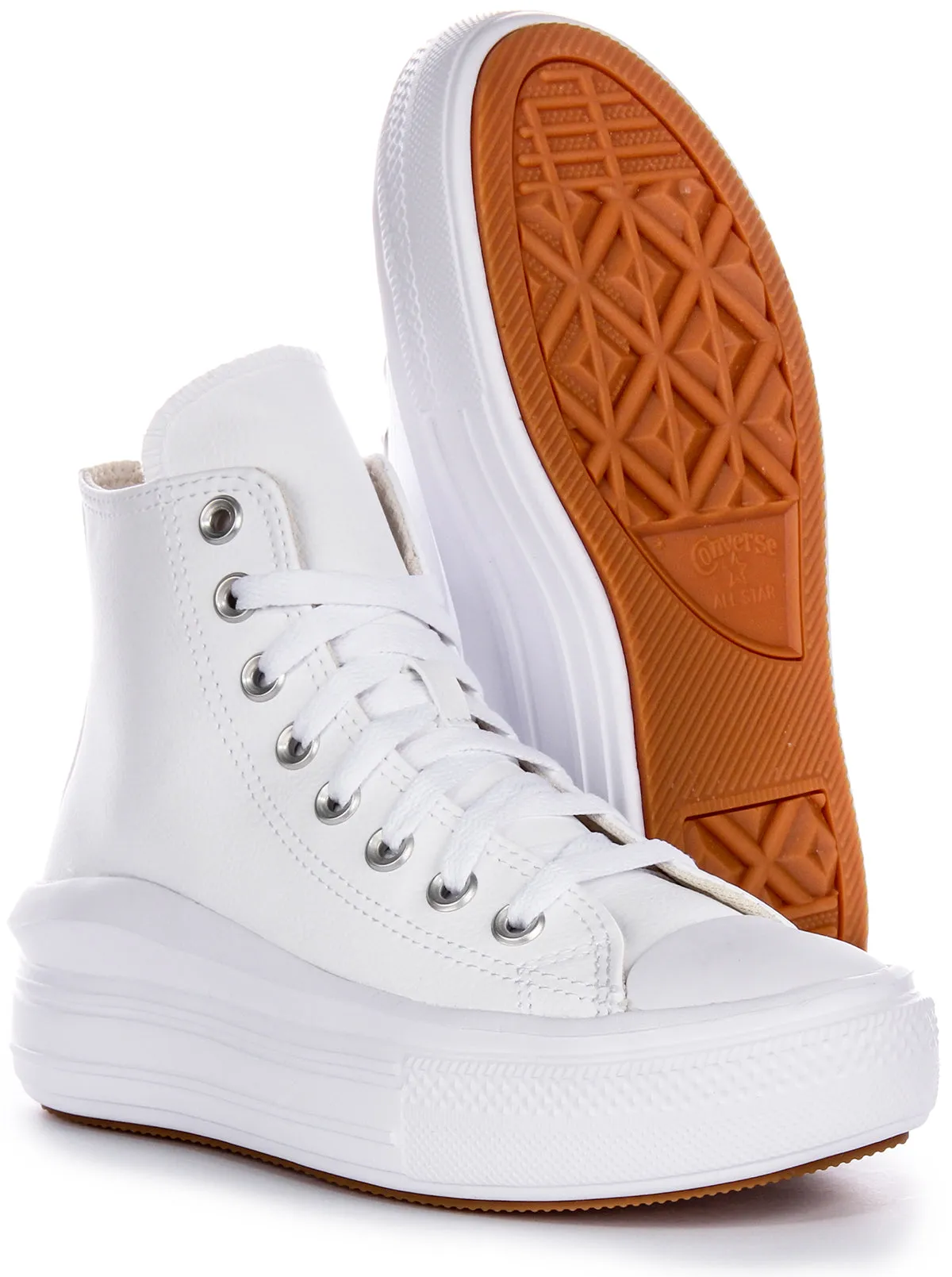 Converse All Star Move Hi A04295C In White For Women Shoes Converse