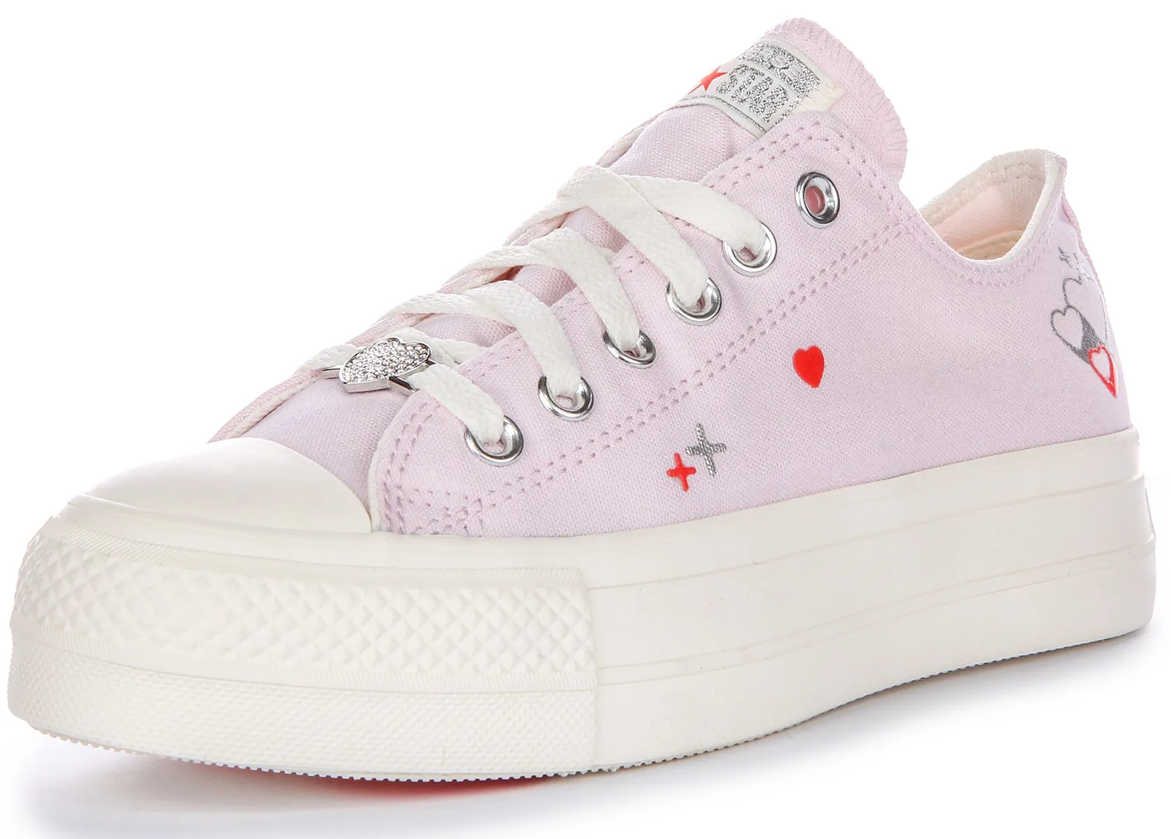 Converse Chuck Taylor Lift Low A09115C In Lilac | Hearts Shoes Converse