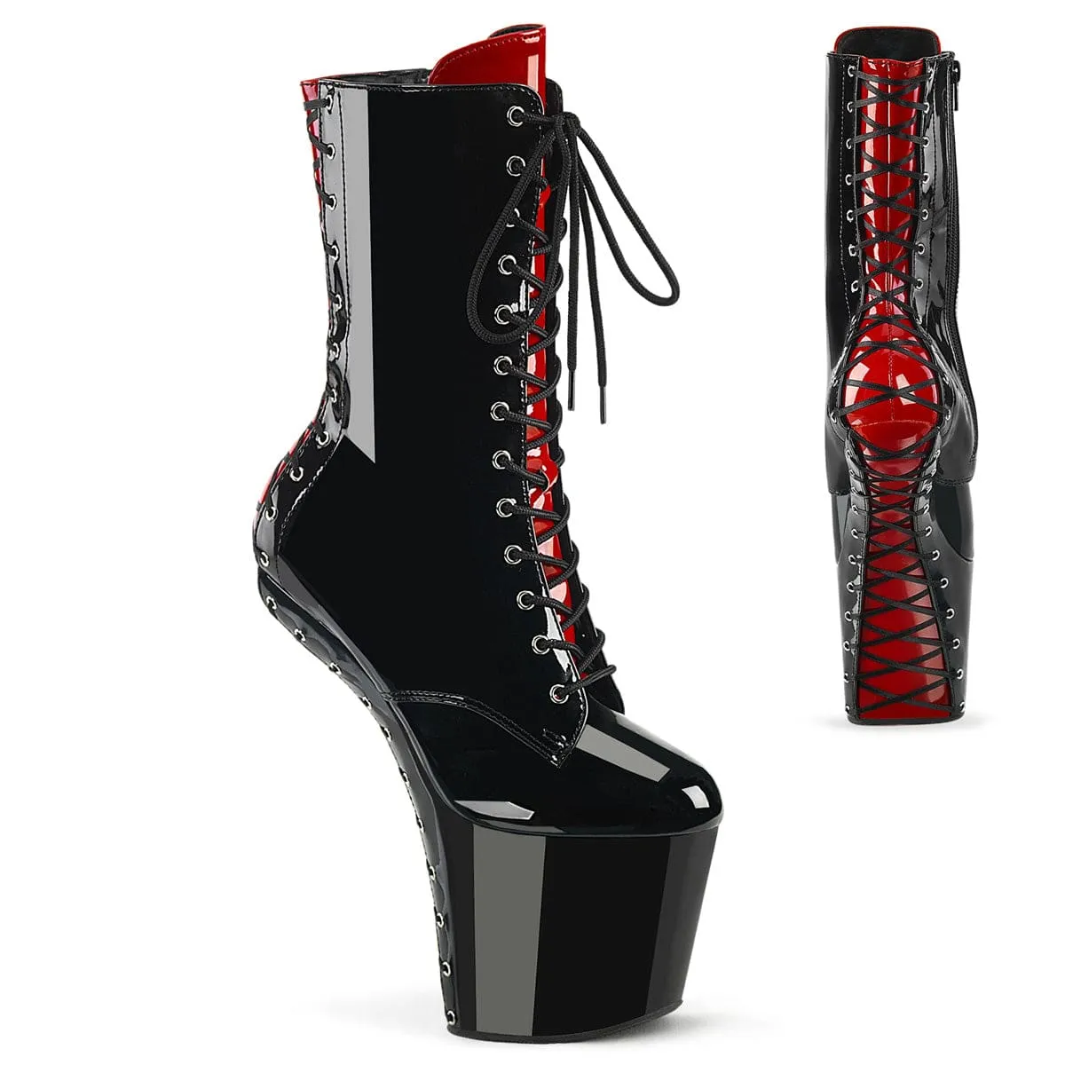 CRAZE-1040FH Black-Red Patent/Black Red