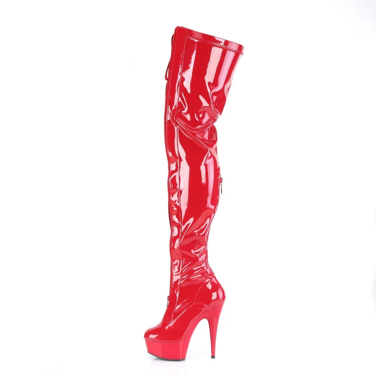 DELIGHT-3027 Red-Black Stretch Patent/Red