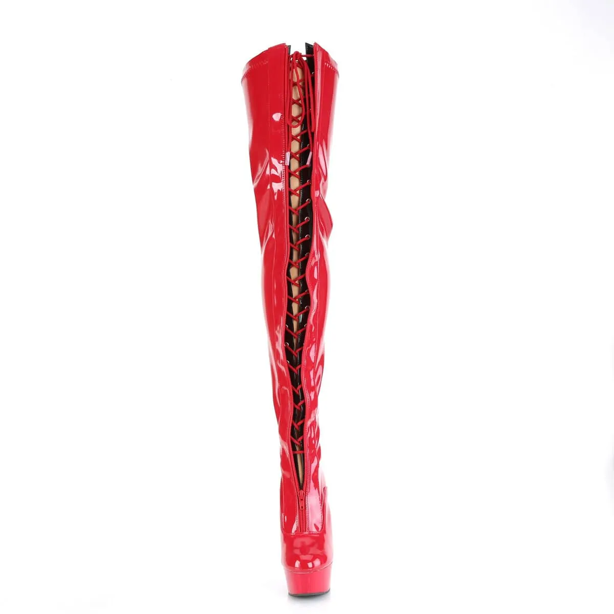 DELIGHT-3027 Red-Black Stretch Patent/Red