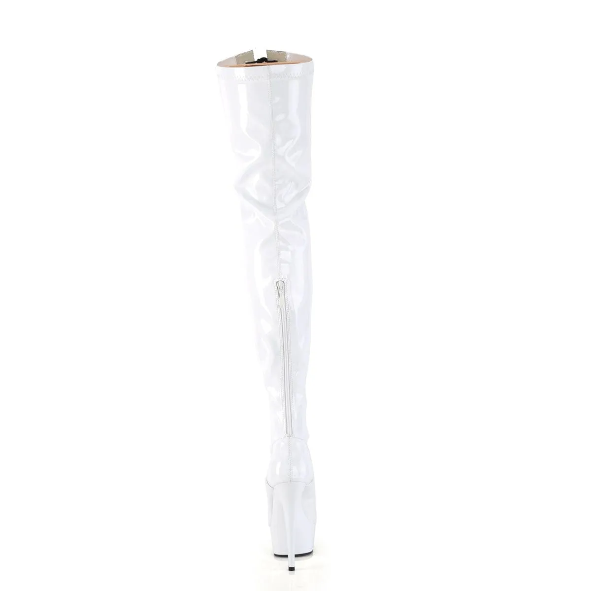 DELIGHT-3027 White-Black Stretch Patent/White