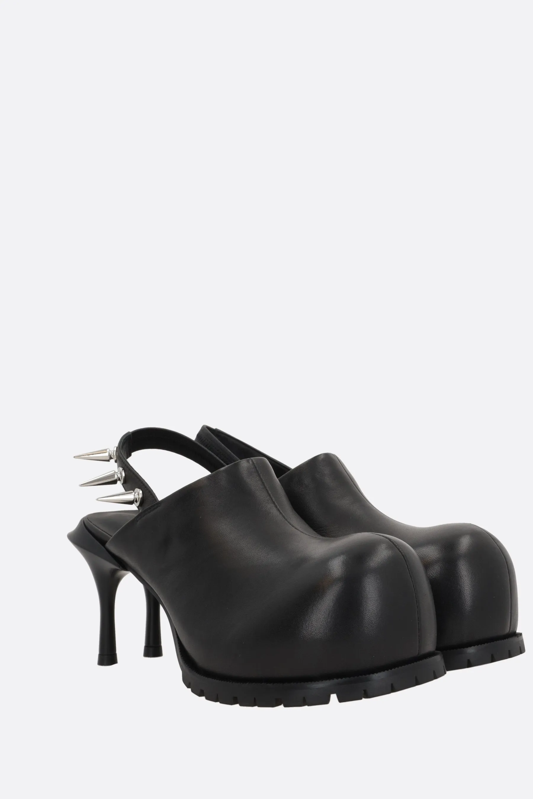 double heel slingbacks in nappa