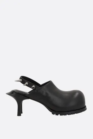 double heel slingbacks in nappa