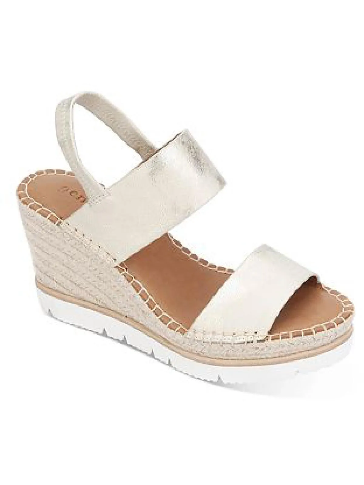 Elyssa Two-Band Womens Padded Insole Platforms Espadrilles