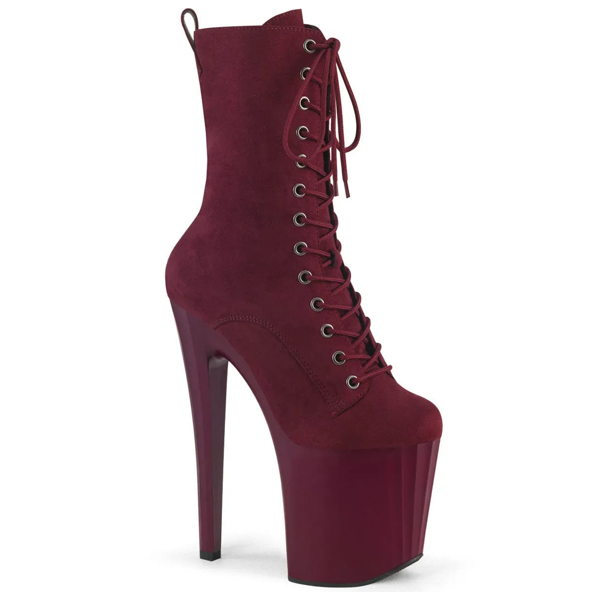 ENCHANT-1040 Burgundy Faux Suede/Burgundy Matte
