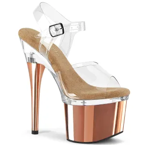 ESTEEM-708 Clear/Clear-Rose Gold Chrome
