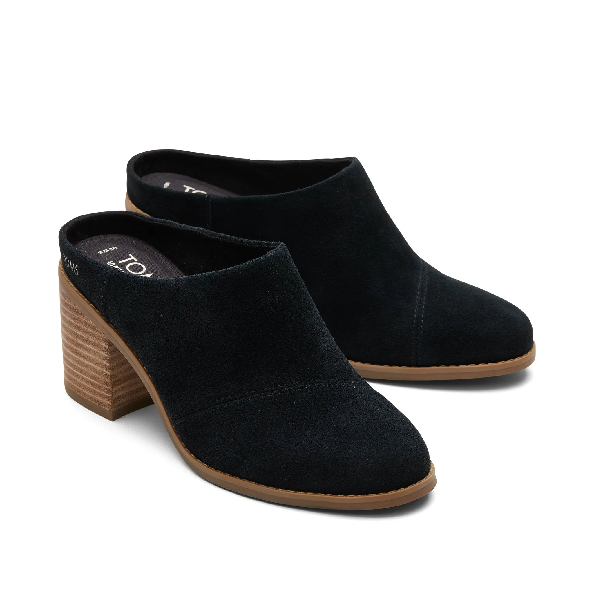Evelyn Black Suede Mule
