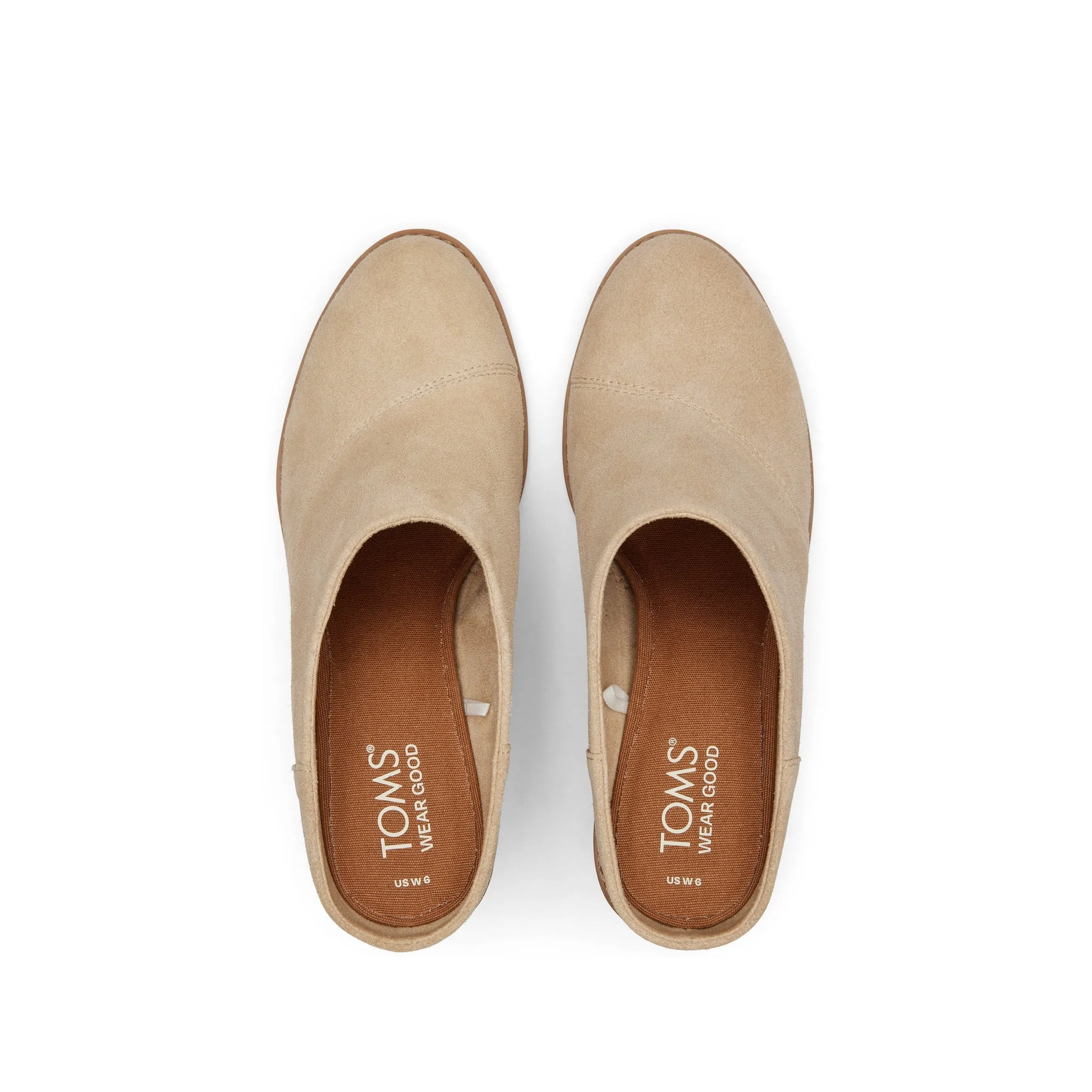 Evelyn Oatmeal Suede Mule