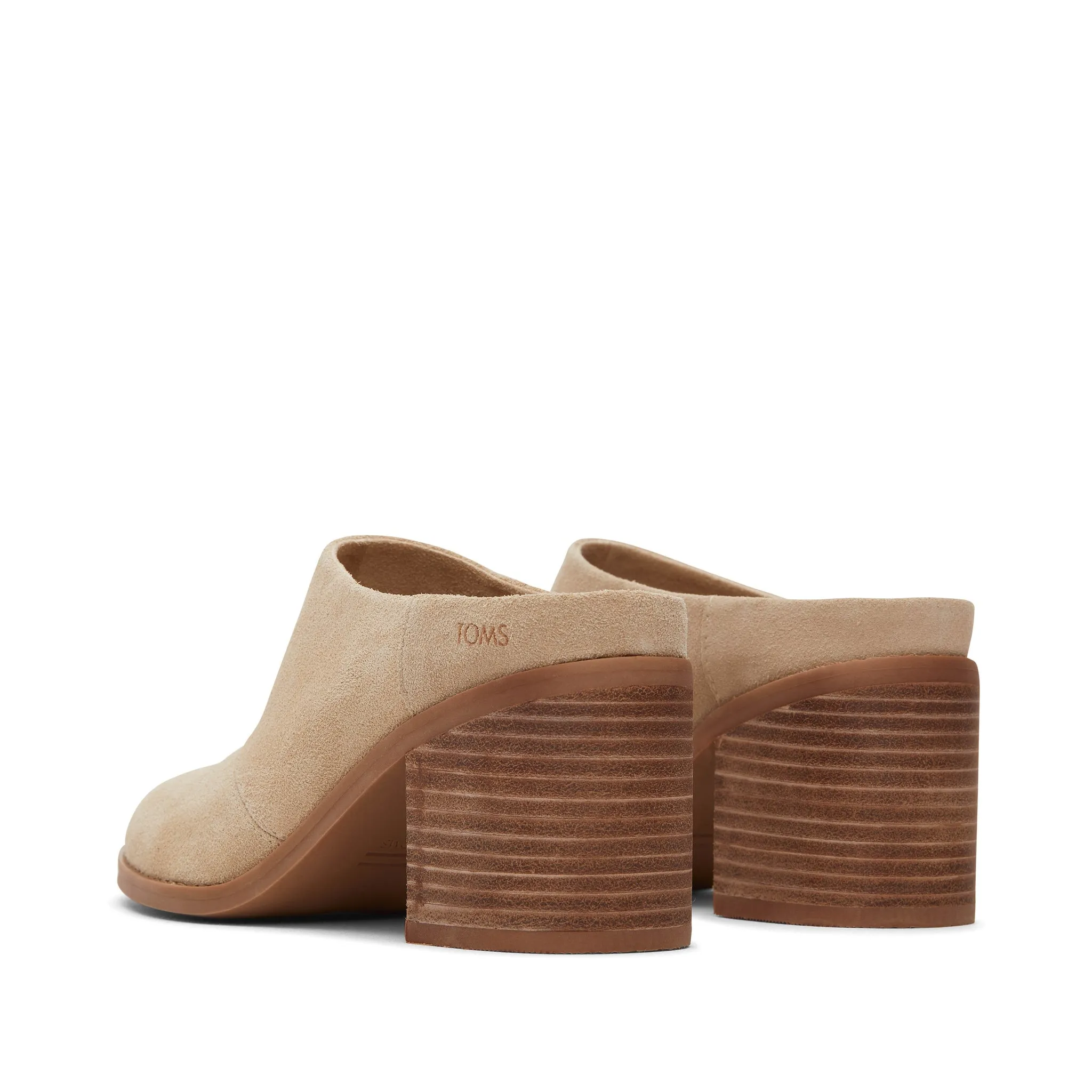 Evelyn Oatmeal Suede Mule