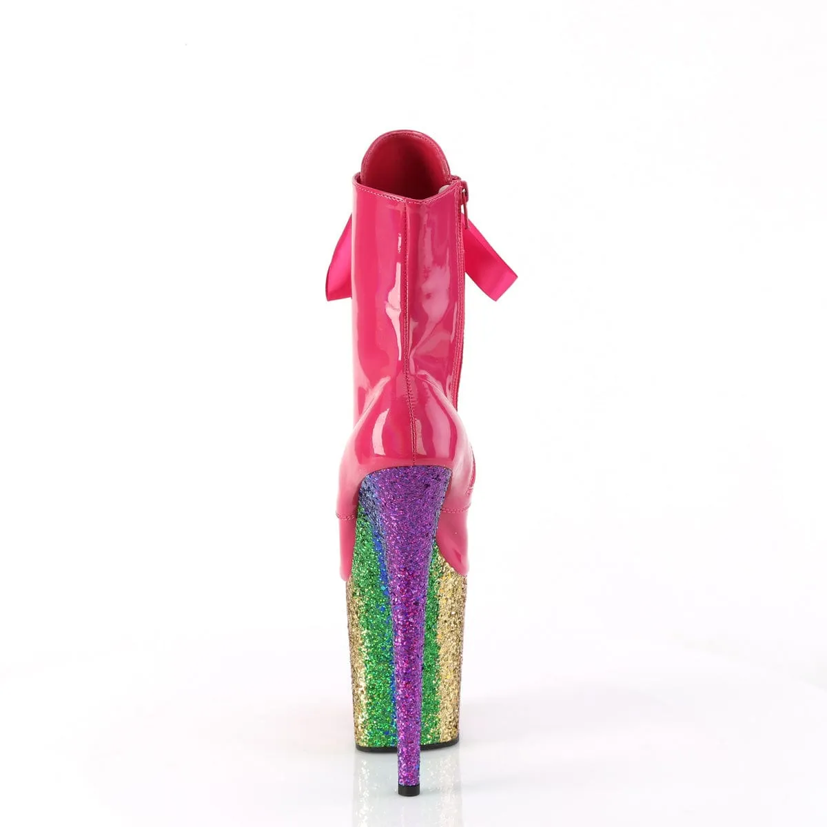 FLAMINGO-1020HG Hot Pink Hologram Patent/Rainbow Glitter