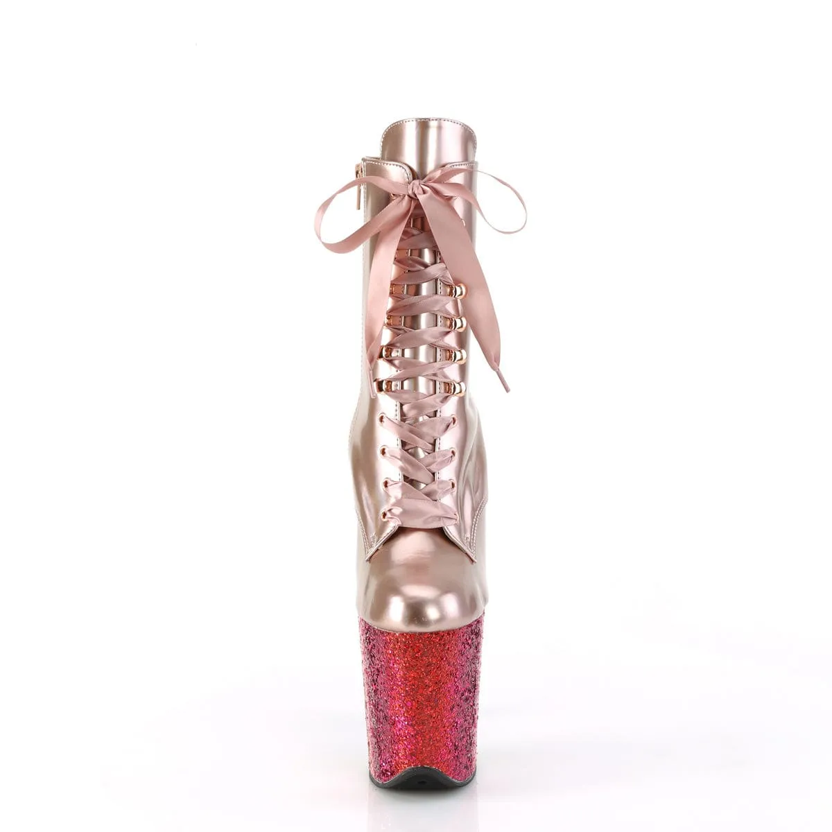 FLAMINGO-1020HG Rose Gold Hologram Patent/Rainbow Glitter