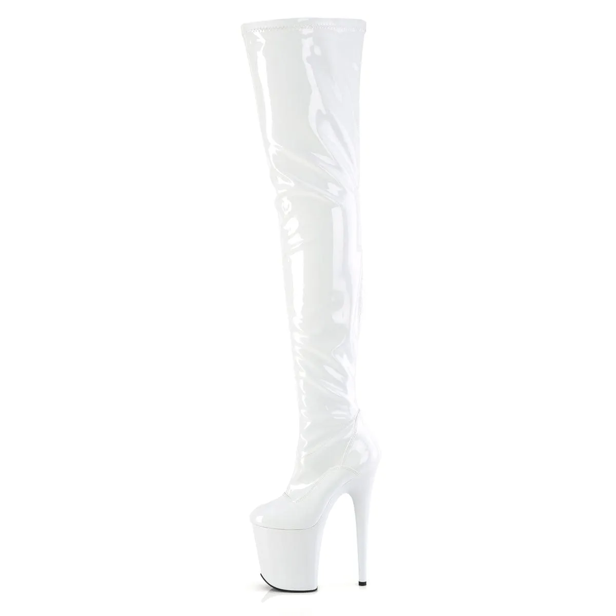 FLAMINGO-4000 White Stretch Patent/White
