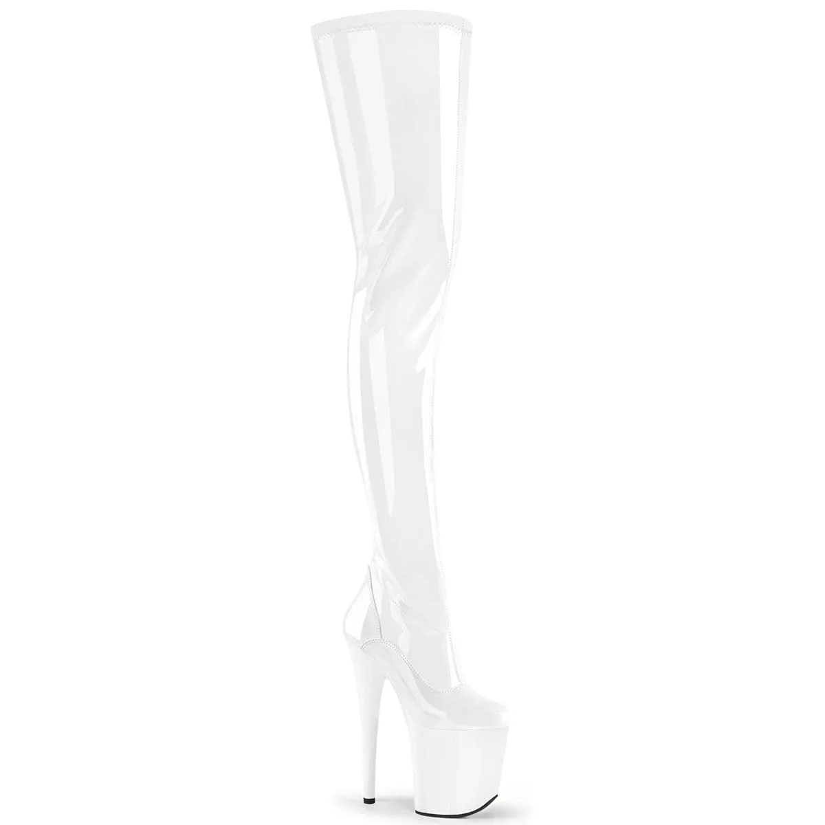 FLAMINGO-4000 White Stretch Patent/White