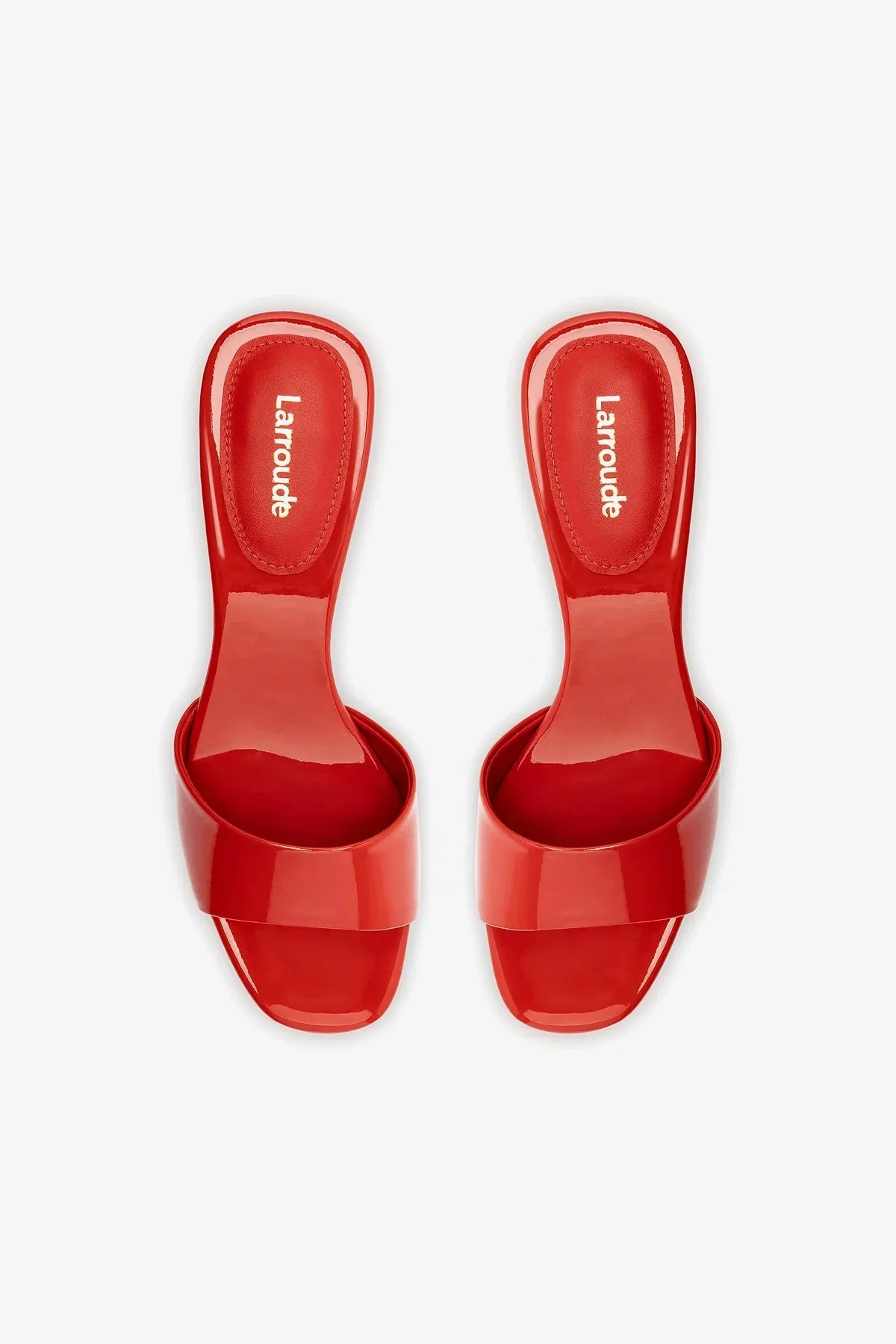 Greta Mule In Scarlet Patent Leather