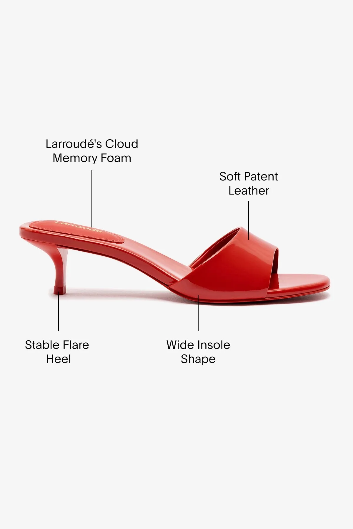 Greta Mule In Scarlet Patent Leather