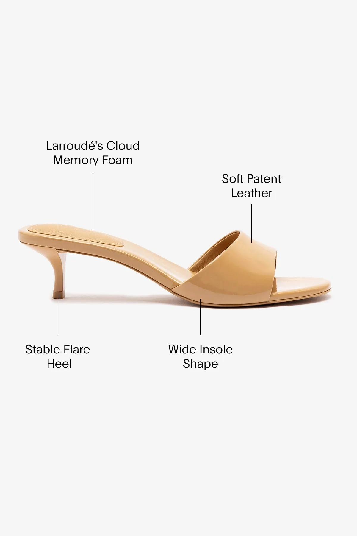 Greta Mule In Tan Patent Leather