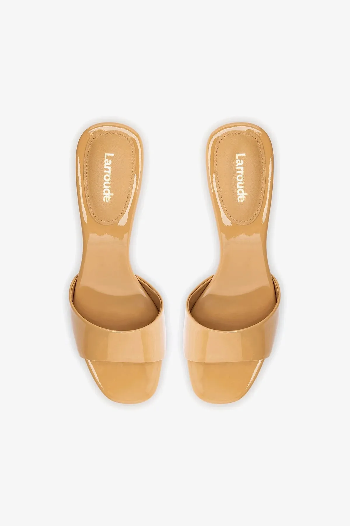 Greta Mule In Tan Patent Leather