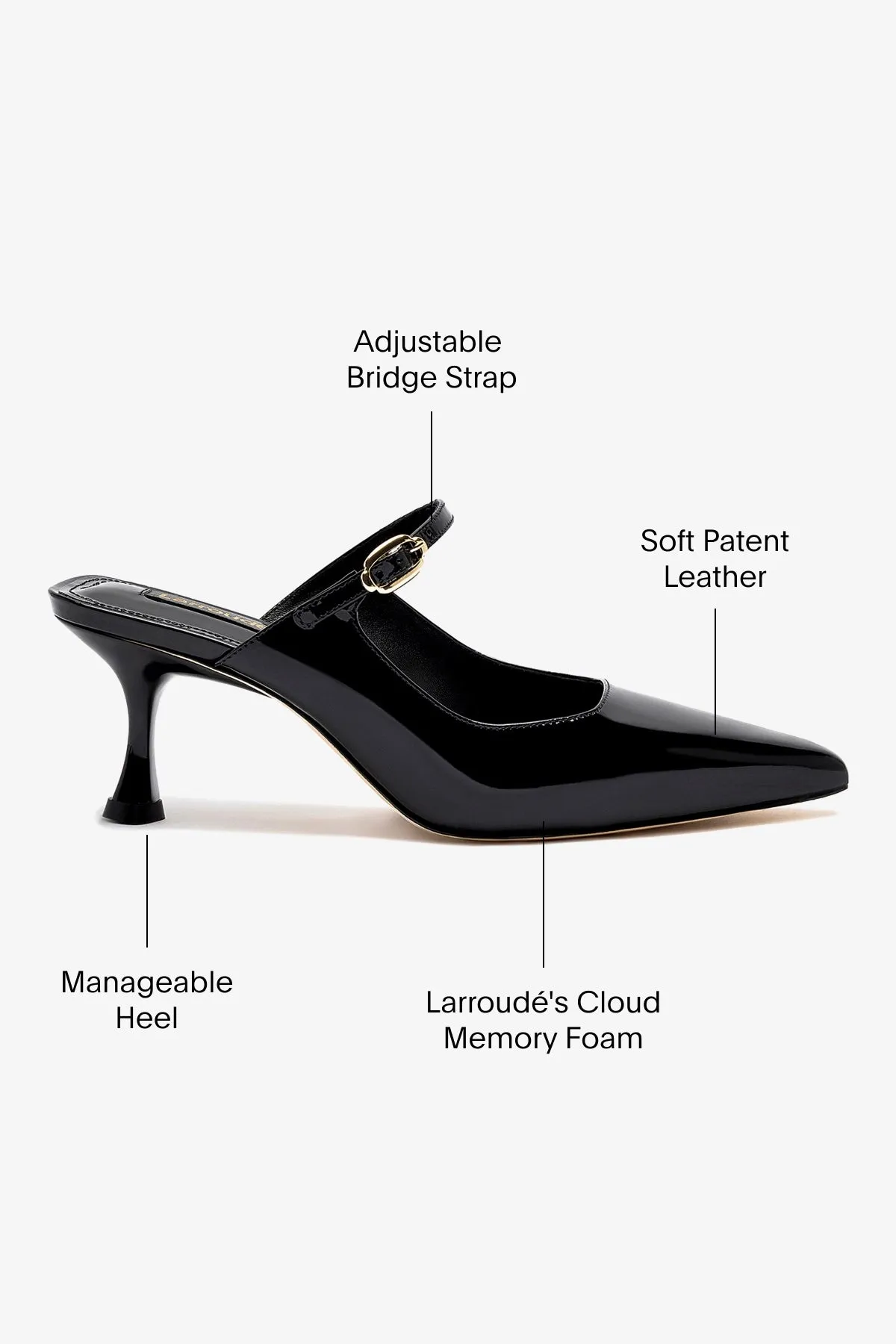 Ines Mule In Black Patent Leather