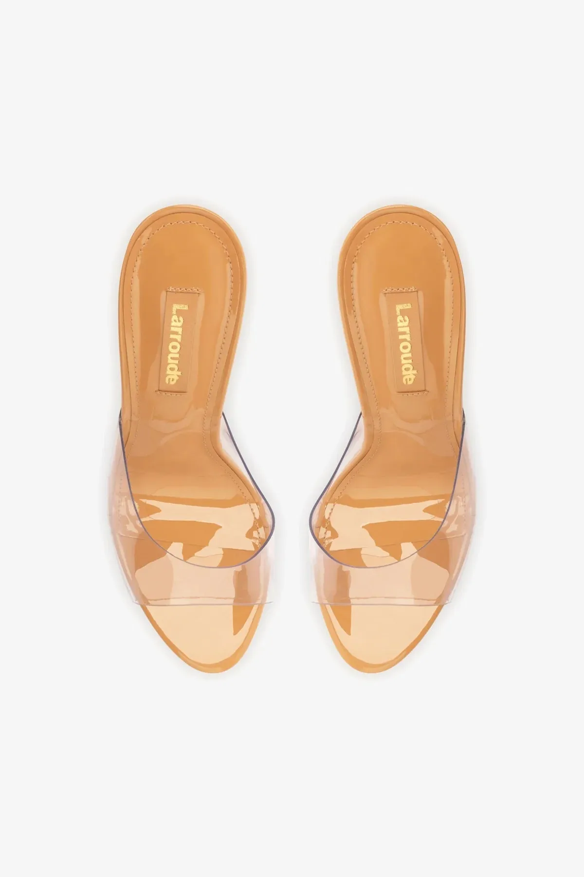 Jasmine Hi Mule In Tan Leather and Vinyl